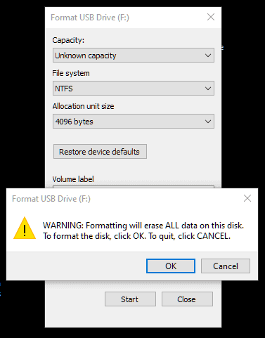 Windows Format Command